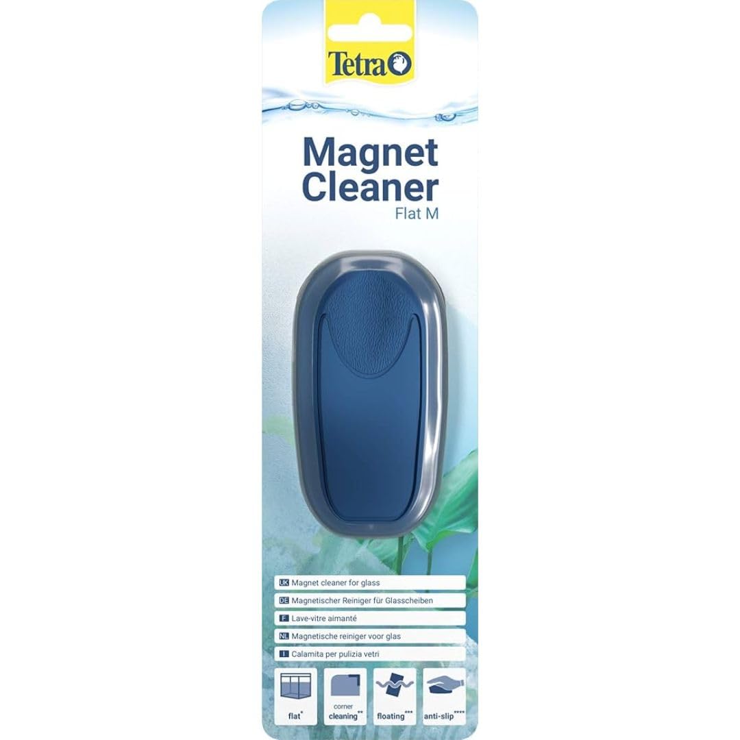 Tetra Magnetic Cleaner Flat M - Magnetic Windscreen Cleaner for Aquarium, Disc Magnet for Quick and Easy Cleaning of Aquariums with up to 6 mm Glass Thickness