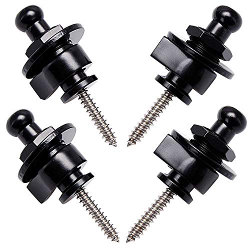 Wolfride 4 PCS Guitar Strap Locks and Buttons Security Quick Release
