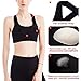 SHAPERX Women's Sports Bra Padded Breathable High Impact Support Criss Cross Back Yoga Gym Bras, SZ143-Black-M