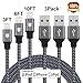 iPhone Charger, Sundix Lightning Cable 3Pack 3FT 6FT 10FT Nylon Braided 8Pin Lightning Charging & Sync Charger Cord for iPhone7,7Plus, 6s, 6sPlus,6, 6Plus, iPhone5,5s,5c,SE, iPad, iPod & More (Black)
