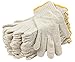 ABC 12 Pairs String Knit Work Gloves, 10 Inch Cotton and Polyester, Reusable Roping for Men and Women With Yellow Line, Breathable for BBQ