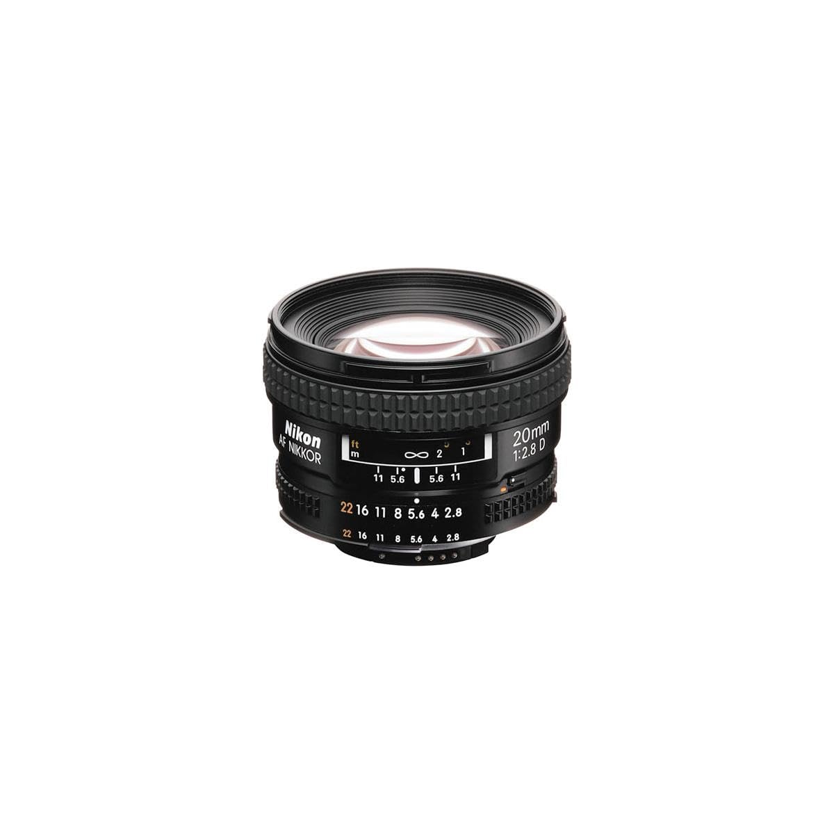 Nikon 1415 AF FX NIKKOR 20 mm f/2.8D Lente de zoom fijo con enfoque automático para cámaras DSLR, negro