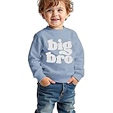 AFUKUIA Big Bro Sweatshirt Toddler Baby Boy Big Brother Announcement Pullover Kid Crewneck Long Sleeve Casual Outfit