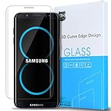 Samsung Galaxy S8 Tempered Glass Screen Protector, Exact Design Full Screen Coverage, 3D Curved Edge, Anti-Scratch, Anti-Fingerprint, Bubble Free, Lifetime Replacement Warranty Crystal Clear