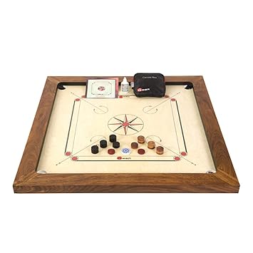Unik WOODEN CARROM COINS + STRIKER + POWDER