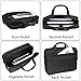 Briefcase for 17 Inch Laptop, Business Travel Bag, Expandable Large Hybrid Shoulder Bag, Water Resisatant Business Messenger Briefcases for Men - Black