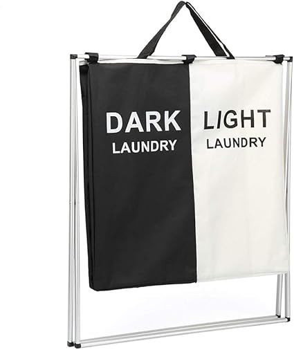 HWLL Cestos para la Colada Cesto de Ropa Plegable de 2 Secciones, Cesta