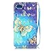 JanCalm for iPhone 8 Case iPhone 7 Wallet Case,iPhone SE 2022 Case,iPhone SE 2020 Case,[Card/Cash Slots] [Wrist Strap] [3D Painted] Stand Flip PU Leather Fold Wallet Pouch Cover (Gold Butterfly)