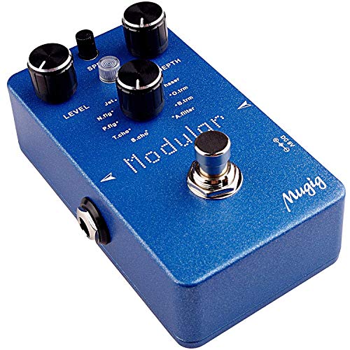 Mugig Electric Effects Pedal, Bass Guitar Effects Pedal, Multi-effects Pedal (Dark Blue)
