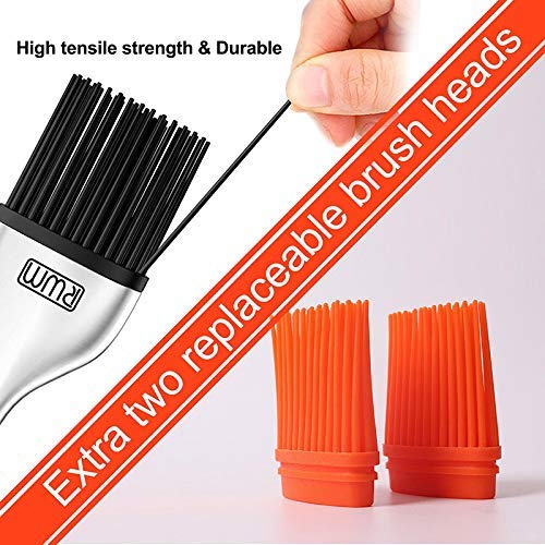 Rwm Basting Brush Heatproof Stainless Steel Pastry Brush with 6 Pack