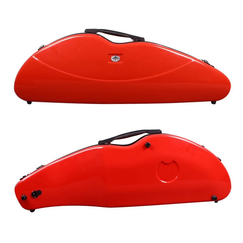 yinfente 4/4 Violin Case Mixed Carbon Fiber Violin Box Strong Light with Password Lock 1.9kg Weight 5 Colors (red)