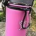 Hydro Flask Handle - Paracord Survival Strap with Security Ring for Wide Mouth Water Bottles Carrier (Pink/Black)