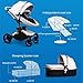 BABIFIS Baby Strollers 3 in 1 PU Leather Baby Carriage Eco-Friend Strong Light Baby Pram 0-4 Years Newborn Gifts D