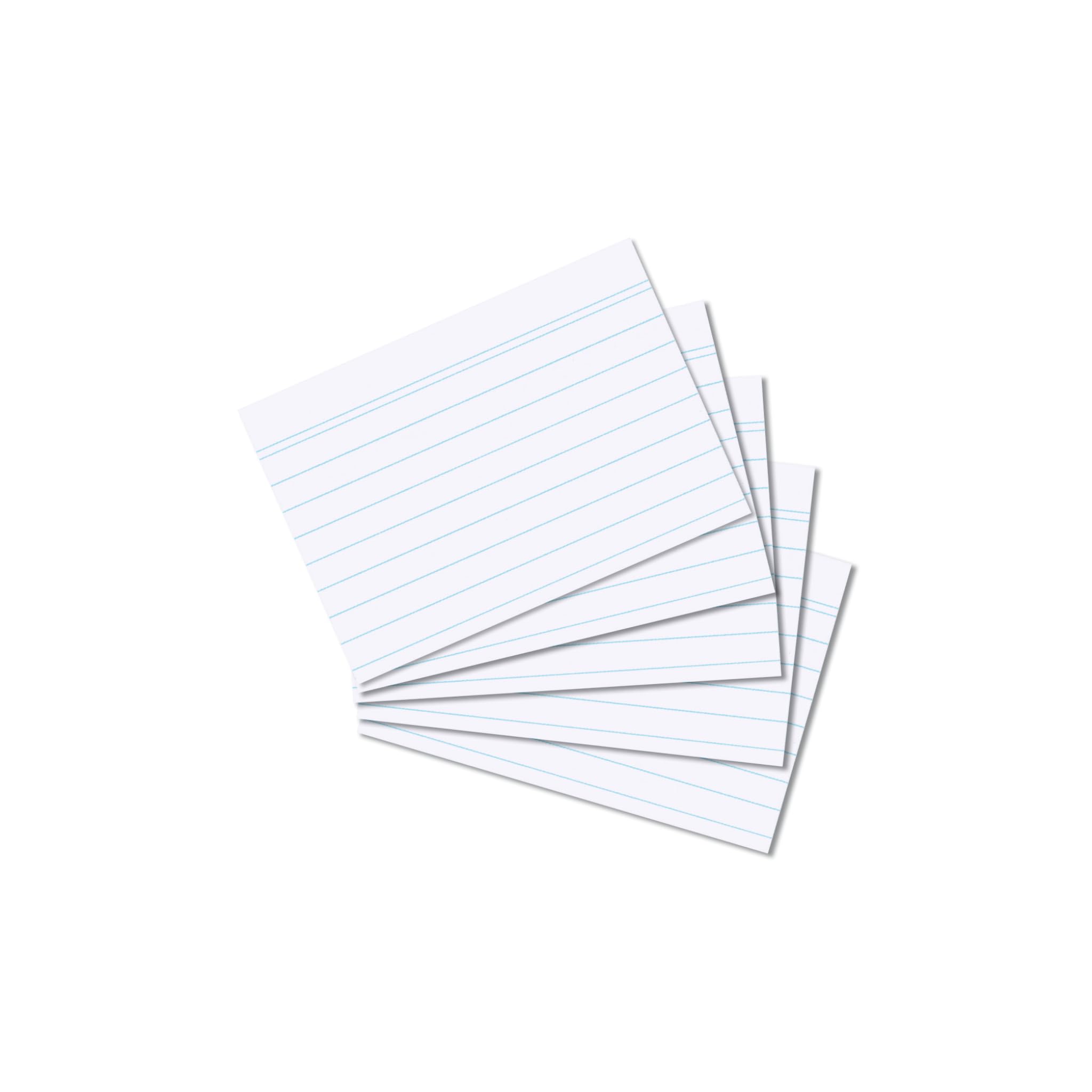Herlitz A8 Ruled Index Cards - White (Pack of 100)