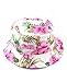 NYFASHION101 Fashionable Unisex Satin Lined Printed Pattern Cotton Bucket Hat, Pink Floral