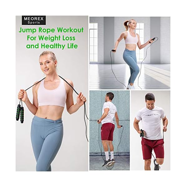Weighted-Skipping-Rope-Adult-Fitness-Speed-Jump-Rope-for-Gym-Home-Exercise-Men-Women-Kids-Tangle-Free-with-Foam-Handles-for-Workouts-Ideal-for-Calorie-Fat-Burning-Endurance-Training Skipping Rope Adult Fitness Jump Ropes for Fitness with Soft Foam Handles Women Men & Kids - Adjustable Speed Jumping…