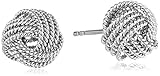Sterling Silver Twisted Love Knot Stud Earrings
