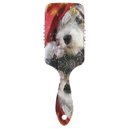 Amazon Com Cute White Puppy With Present And Snowflakes Hair