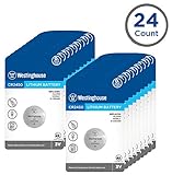 Westinghouse CR2450 Lithium Button Cell, Button Batteries, Coin Cells, Remote Battery, Remote Battery Cells (24 Counts)