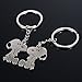 Creative Snoopy shape couple metal keychain/key ring 1pair