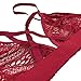 Buitifo Women Lace Bra Sexy Bralette Strappy Soft Bustier Lingerie (Red,L)