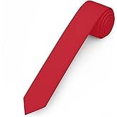 Jacob Alexander Ultra Skinny 1.5" Men's Solid Necktie