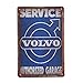 PEI's Retro Vintage Tin Metal Sign, Volvo Garage Service, Wall Decor for Home Garage Bar Man Cave, 8x12/20x30cm