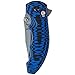 Benchmade - AXIS Flipper 300-1 Knife, Plain Drop-Point, Satin Finish, Blue Handle