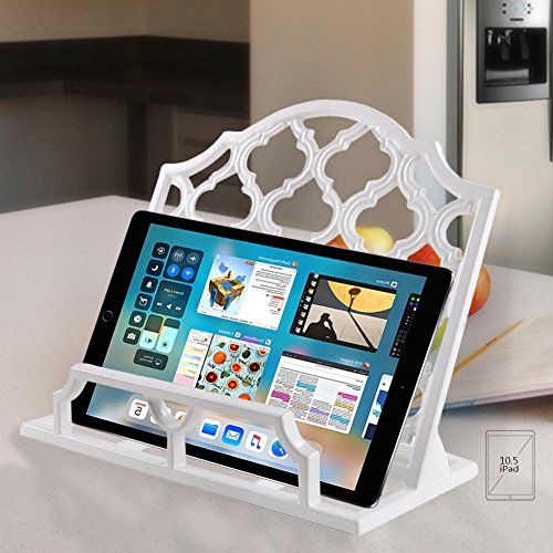 Vintage Cast Iron Cookbook Stand Holder Large Cookbook Holder White