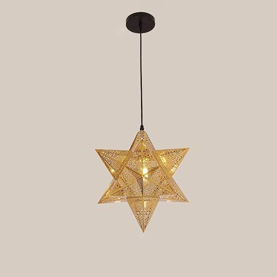 Candelabro Creativa de cinco puntas de la estrella de acero inoxidable