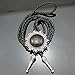 Vintage Silver Sun Faux Obsidian Leather Line Dance Rodeo Western Cowboy Bolo Bola Tie