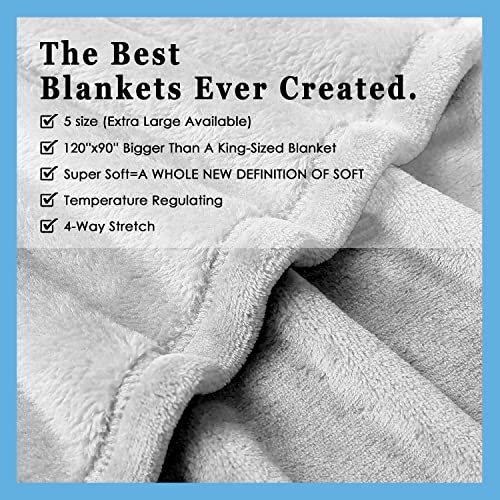 Pindola Grey Fleece Throw Blankets for Couch，Lightly Plush Cozy Textured Flannel Blanket for Sofa, Sofa, Bed, Light Gray，Valentine's Day Easter Gifts 40