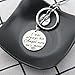 Ensianth I Was Always His Angel Now He's Mine Dad Hand Stamped Keychain with Dad Charm (Angel keychain)