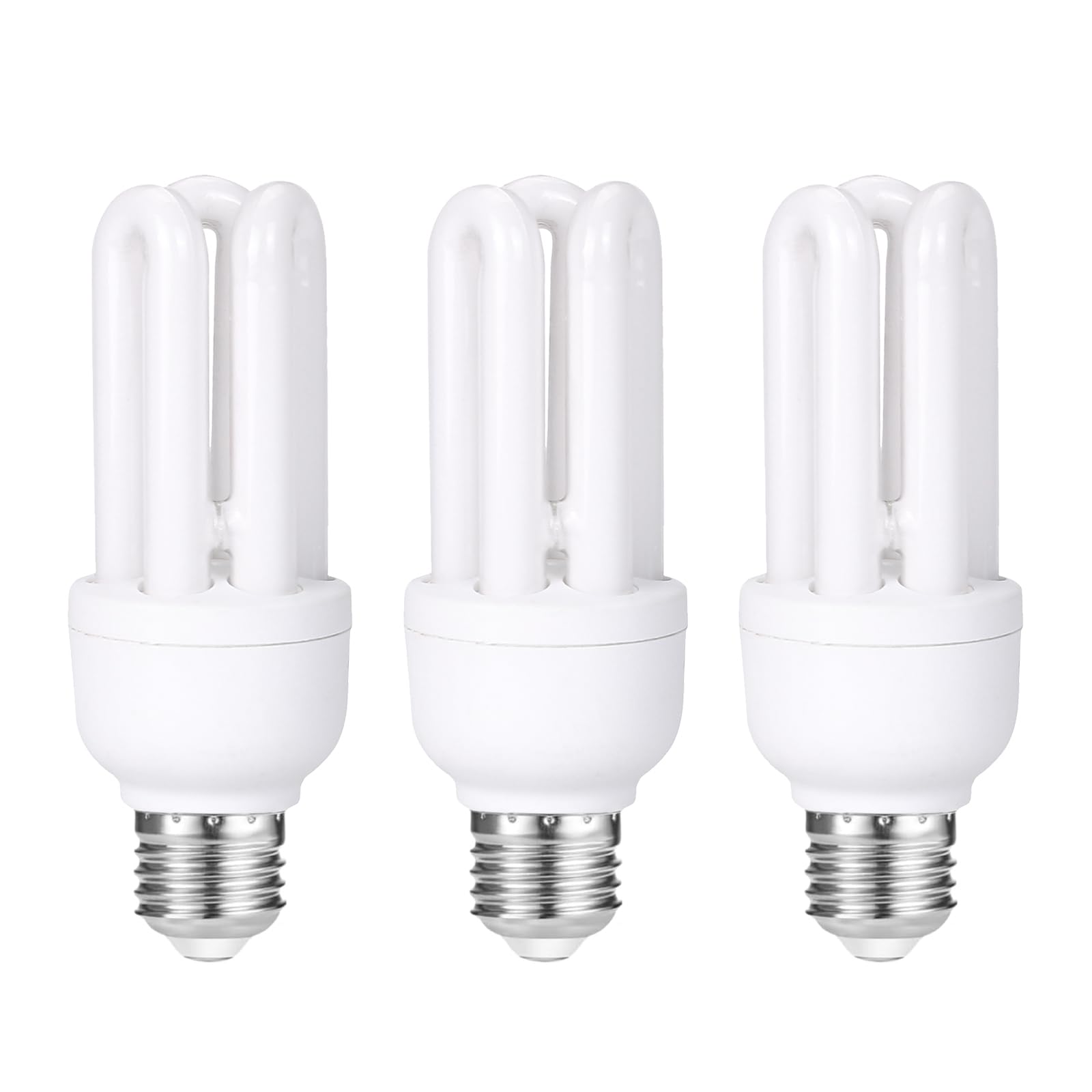 FanciBuy 3 Pack Energy Saving 11W=60W E27 ES CFL Light Bulbs, Edison Screw CFL Light Bulbs, Daylight 6400K, Compact Fluorescent Lamp