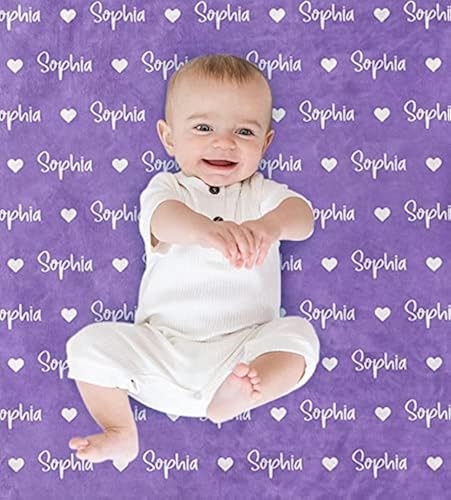 Yeahill Personalized Baby Blankets for Boys Girls, Custom Baby