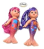 Toysmith Bathtime Mermaid Doll (2-Pack)