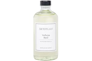 Archipelago Botanicals Verbena Basil Reed Diffuser Oil Refill, Home Fragrance Oil for Diffuser, Long-Lasting Natural Home Fragrance, Diffuser Oil Scents, 7.85 Fl Oz