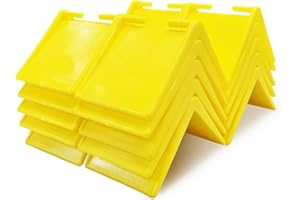 ELIFTING 20-Pack 2'' x 2'' Yellow V-Shaped Corner Protectors – Heavy Duty Plastic Edge Guards for Cargo, Flatbed Trucks, Boxes & Furniture, Protect Corners During Shipping