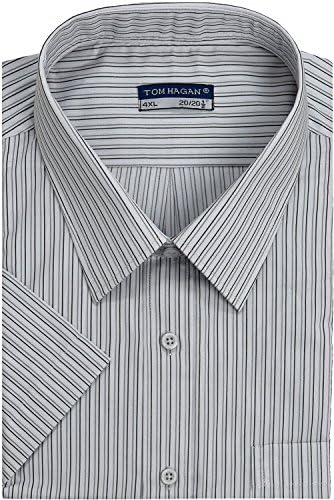 Tom Hagan MENS SHORT SLEEVE SHIRT BIG SIZES 3XL 4XL 5XL 6XL CASUAL FORMAL WEAR BIG FULL FITTING