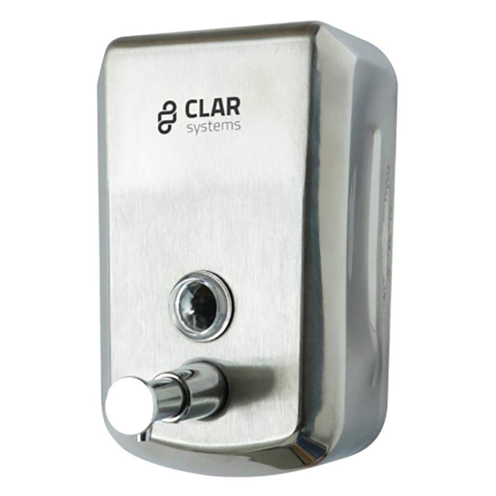 Clar Systems Bathroom Soap Dispenser 175 x 115 x 57 mm 800 ml Stainless Steel Satin-Gloss Eco J4080AI, Steel, Grande