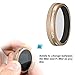 Neewer 4 Pieces Lens Filters Kit for Autel X-Star Drone, Includes CPL ND4 ND8 ND16 Filters, Made of Ultra High Definition Glass and Aluminum Frame (Gold)