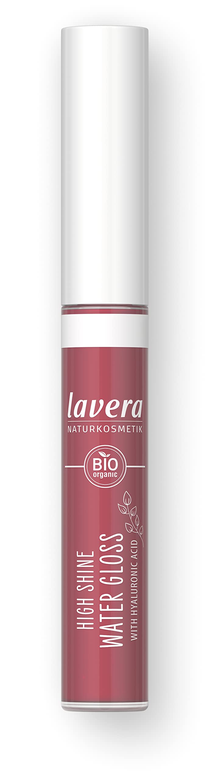 lavera High Shine Water Gloss - Hot Cherry 02 - Intense colour & shine - light texture - Up to 6 hours hold - Vegan - Natural cosmetics (1x 13,4 g)