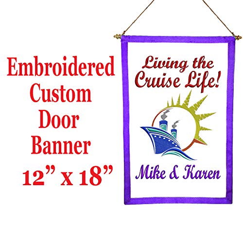 Amazon Com Cruise Theme Door Banner Embroidered With Your Custom