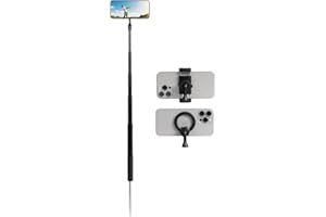 XIK Ground Golf Monopod Phone Stand Holder with Spike Stake, 46" Extendable Selfie Stick & Universal 1/4" Screw - Record Stable Hands-Free Golf Swing Videos for magsafe and All Smartphones