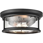 Millennium Lighting Bresley - 2 Light Outdoor Flush Mount-5.25 Inches Tall and 12 Inches Wide-Powder Coat Black Finish