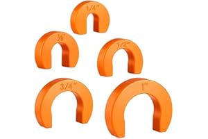 5-Piece Push-Fit Disconnect Clip Set for Copper, PEX & CPVC Tubing — 1/4 in, 3/8 in, 1/2 in, 3/4 in, 1 in Slip Fitting Remova