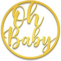 Amazon.com: Letrero acrílico Oh Baby: 12" de diámetro, 1/2" de ...