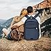 Sunny Snowy School Backpack,Laptop Backpacks with USB Charging Port Headphone Holes (Black)