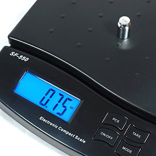 55 LB x 0.1 OZ High Precision Digital Postal Shipping Scale Durable Multifunctional Mailing Desk Top Scales with Large Base and Platform, Battery and Adapter Included