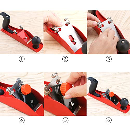 Wood Bench Planer, EnPoint Adjustable Hand Plane for Woodworking, Wood Planer with 2 inch Edged Blade & 9-1/3 inch Flat Base Cast for DIY Making/Smoothing Table Chair Leg Surface, Gift for Carpenter - Thumbnail 3